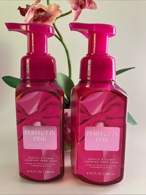 🆕 RARE! PERFECT IN PINK Gentle Foaming Hand Soap 2 Pcs Bundle Bath and Body …